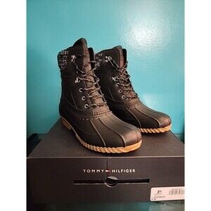 Tommy Hilfiger Rainah Duck Boot Size 9 M Black